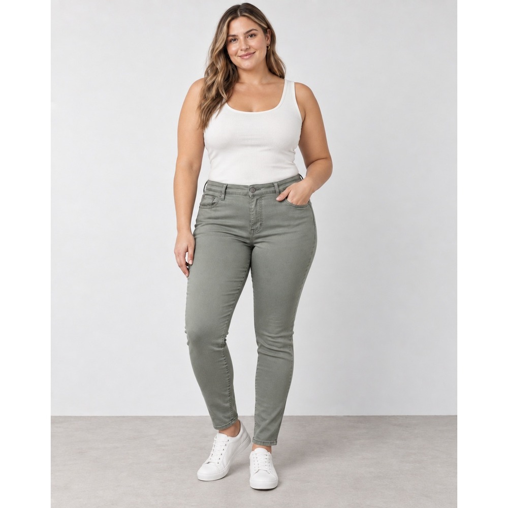 Westport 1962 Signature Fit Skinny Pants Olive Green Woman 18W NWT 2170076